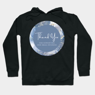 Thank You for supporting our small business Sticker - Golden Navy Hoodie